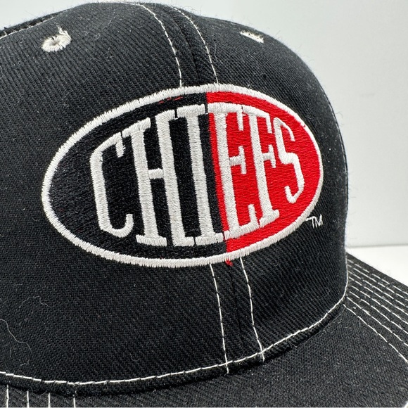 Vintage Rare Kansas City Chiefs Drew Pearson Snapback Hat Classic Black NFL Team - Picture 6 of 12